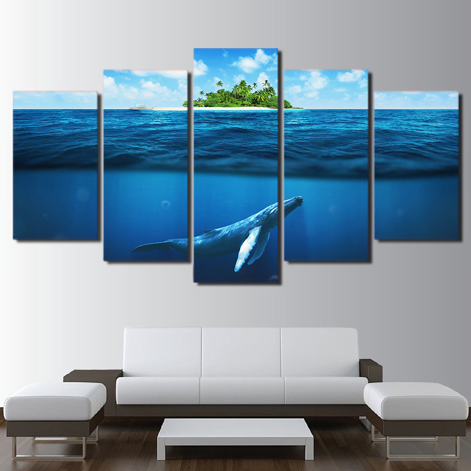 Limited Edition 5 Piece Deep Blue Ocean Canvas