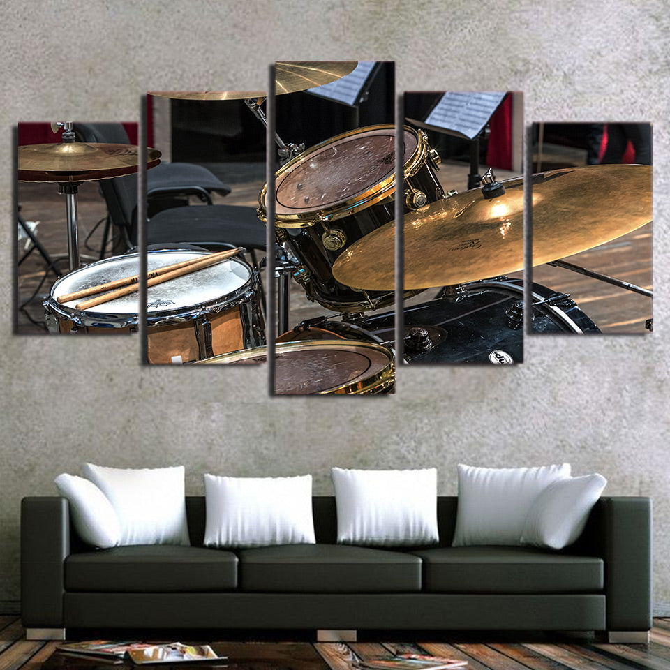 Limited Edition 5 Piece Drum Set With A Stick Canvas