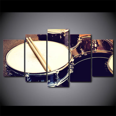 Limited Edition 5 Piece Drum And Drumstick Canvas