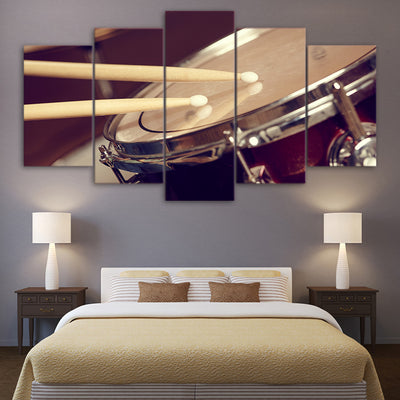 Limited Edition 5 Piece Drum And Stick Canvas