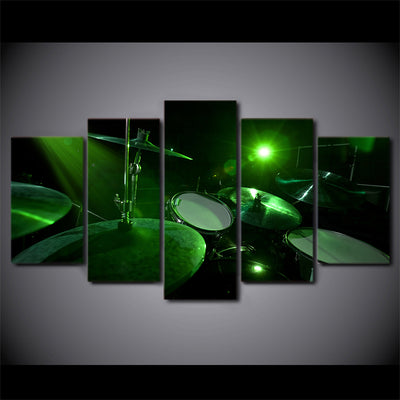 Limited Edition 5 Piece Drum Set In Green Light Canvas