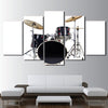 Limited Edition 5 Piece Simple Drum Set In White Background Canvas