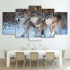 Limited Edition 5 Piece Fearless Wolves Canvas