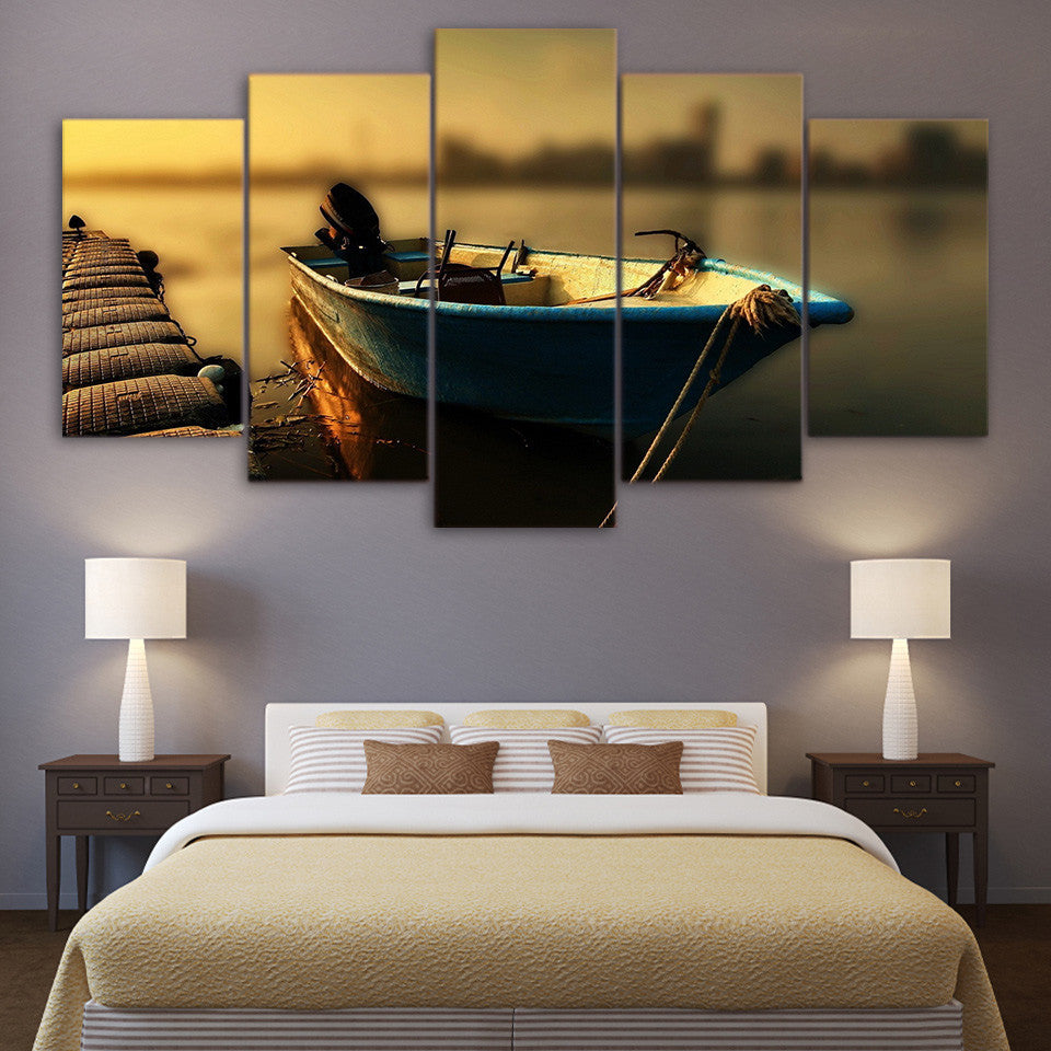 Limited Edition 5 Piece Fishing Boat Canvas