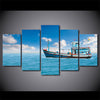 Limited Edition 5 Piece Fishing Boat Sailing Canvas
