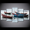 Limited Edition 5 Piece Fishing Boats Canvas