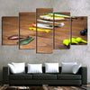 Limited Edition 5 Piece Fishing Hooks Canvas
