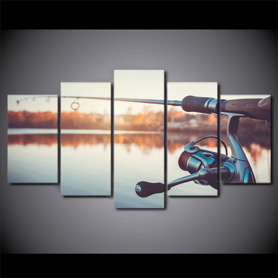 Limited Edition 5 Piece Fishing Rod Canvas