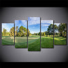 Limited Edition 5 Piece Scenic Golf Course Under A Blue Sky Canvas