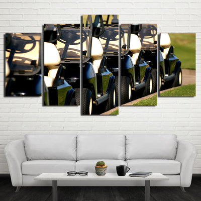 Limited Edition 5 Piece Golf Carts In Line Canvas