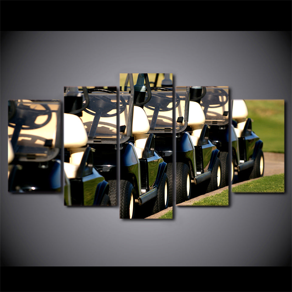 Limited Edition 5 Piece Golf Carts In Line Canvas