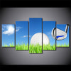Limited Edition 5 Piece Golf Ball Under The Blue Sky Canvas