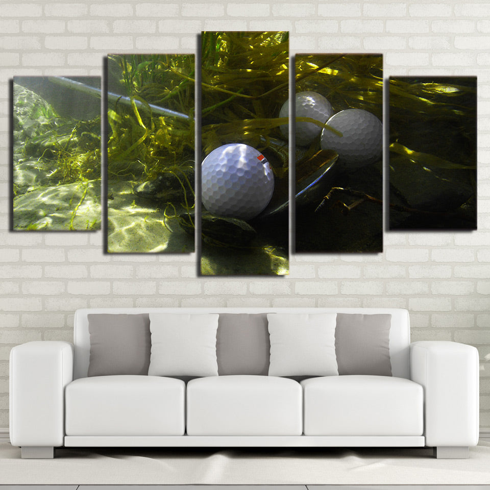 Limited Edition 5 Piece Golf Balls Underwater Canvas