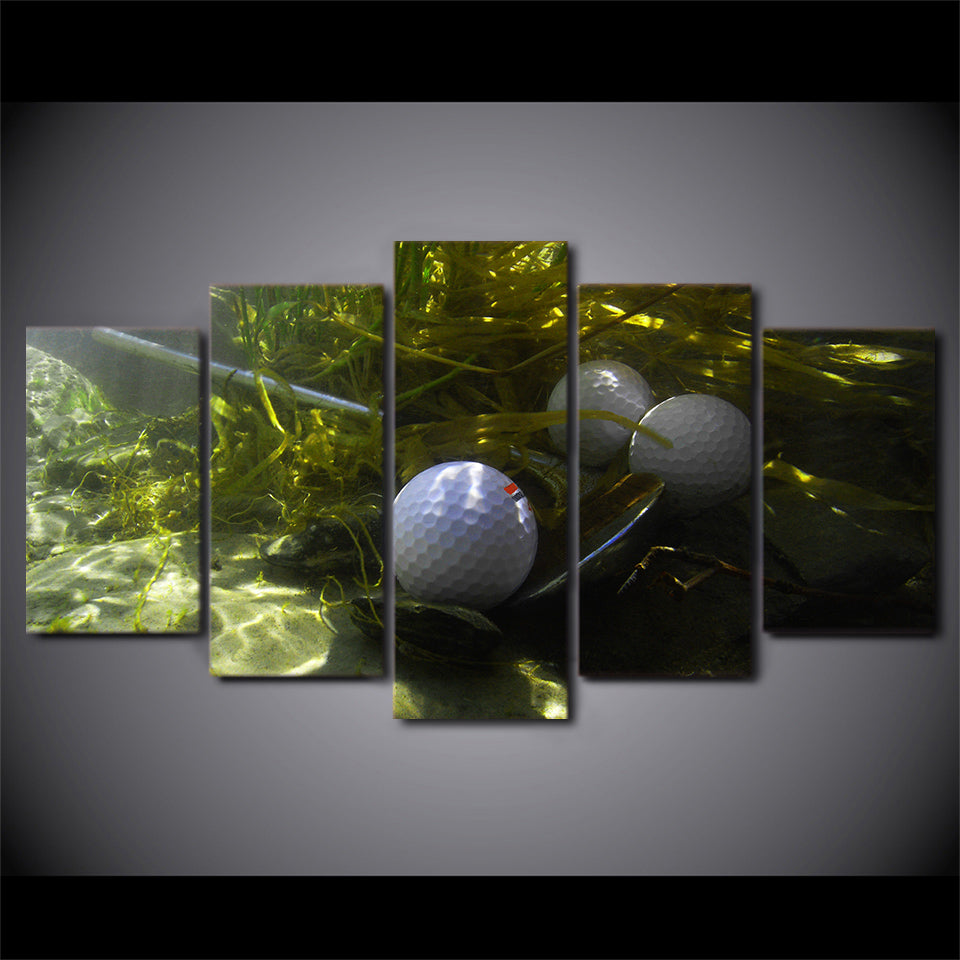 Limited Edition 5 Piece Golf Balls Underwater Canvas