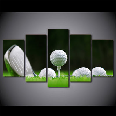 Limited Edition 5 Piece Golf Balls And Club Canvas