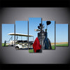 Limited Edition 5 Piece Golf Cart And Golf Clubs Canvas