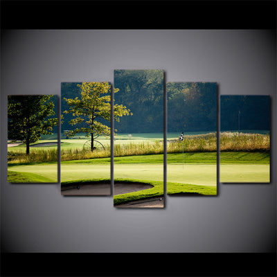 Limited Edition 5 Piece Golf Course In Grass Land Canvas