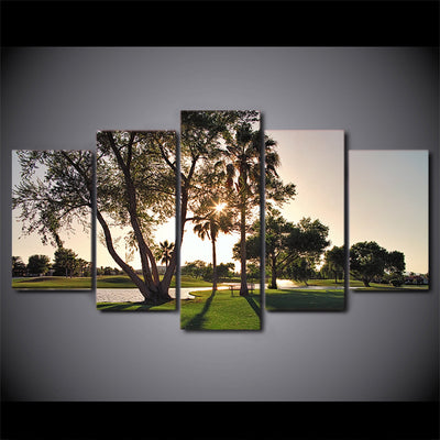 Limited Edition 5 Piece Golf Course in Sunset View Canvas