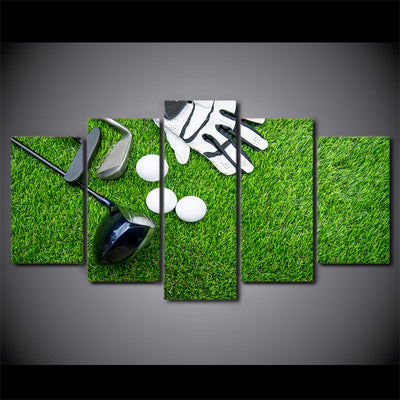 Limited Edition 5 Piece Golf Equipments Canvas