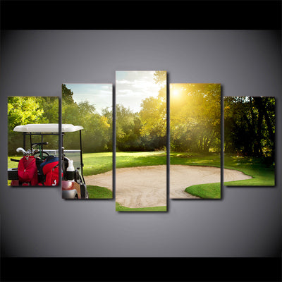 Limited Edition 5 Piece Green Golf Course Canvas