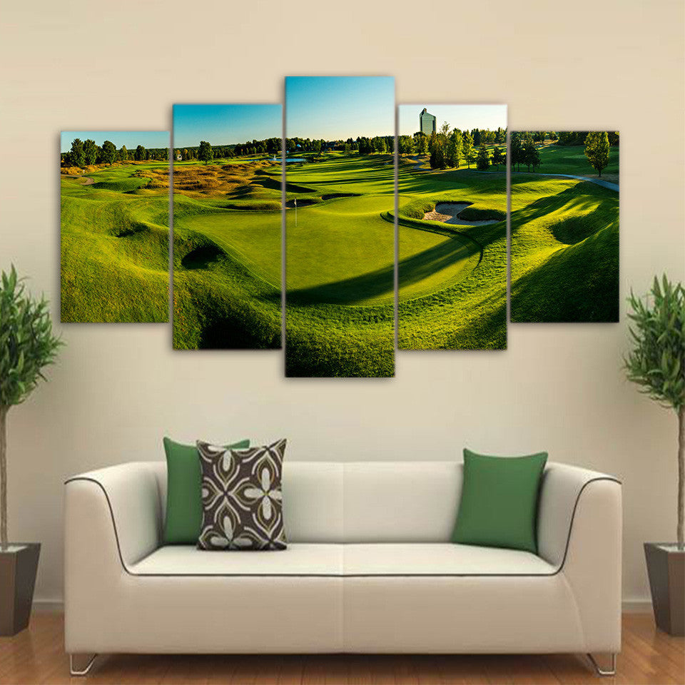 Limited Edition 5 Piece Wavy Golf Course Canvas