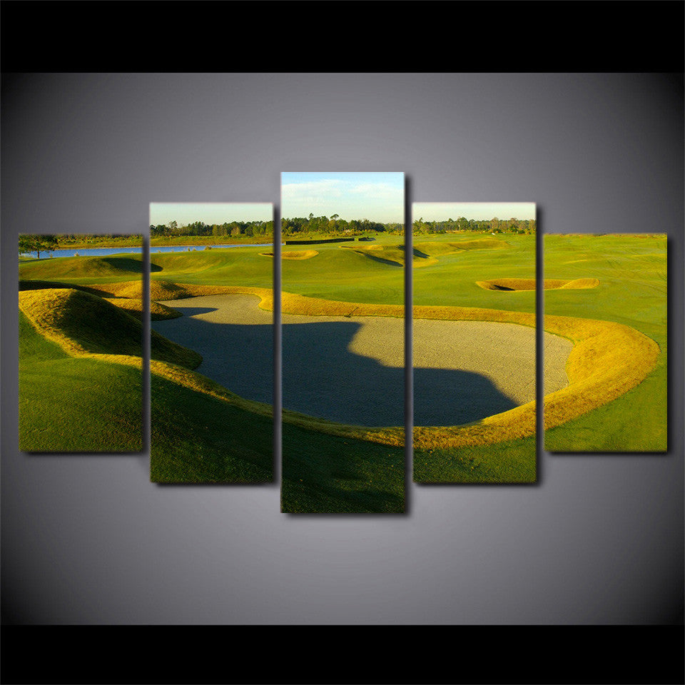 Limited Edition 5 Piece Green Hills Golf Course Canvas