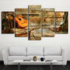 Limited Edition 5 Piece Guitar In An Old Chair Canvas
