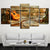 Limited Edition 5 Piece Guitar In An Old Chair Canvas
