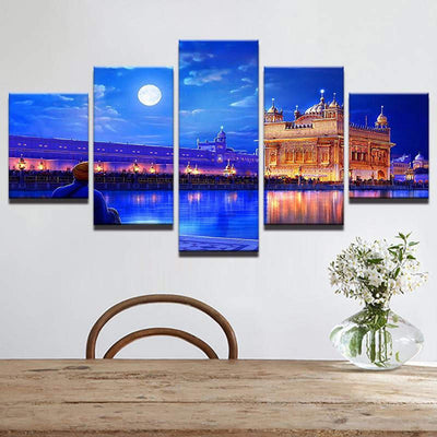 Limited Edition 5 Piece Golden Temple Canvas