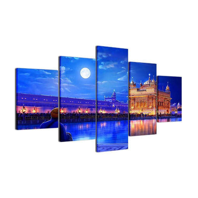 Limited Edition 5 Piece Golden Temple Canvas
