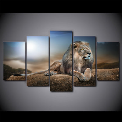 Limited Edition 5 Piece Lion Canvas