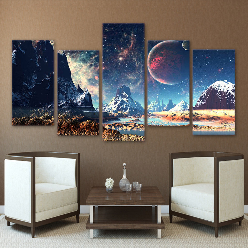 Limited Edition 5 Piece Space Mountain Canvas