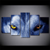 Limited Edition 5 Piece Wolf Eyes Canvas
