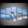 Limited Edition 5 Piece Fishing Rod Ocean Canvas