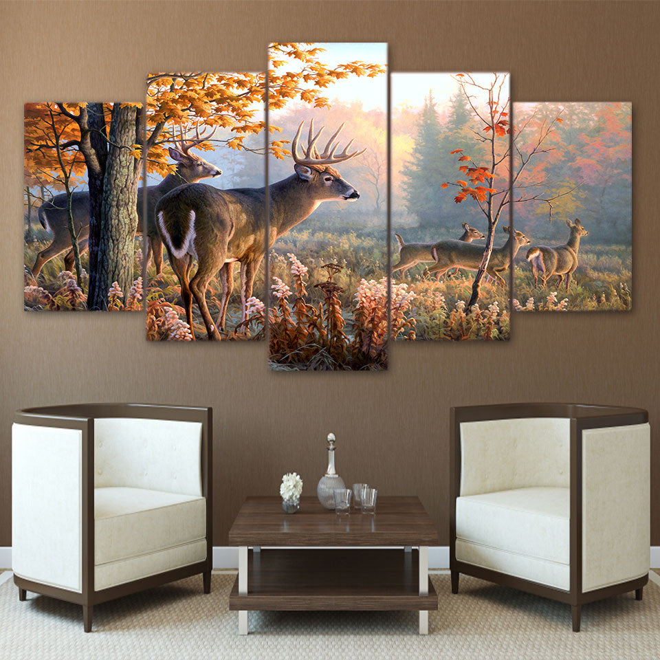 Limited Edition 5 Piece Deer Canvas