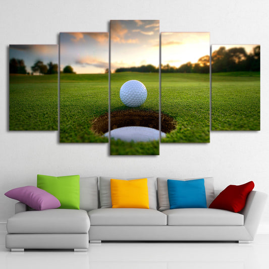 Limited Edition 5 Piece Golf Hole Canvas