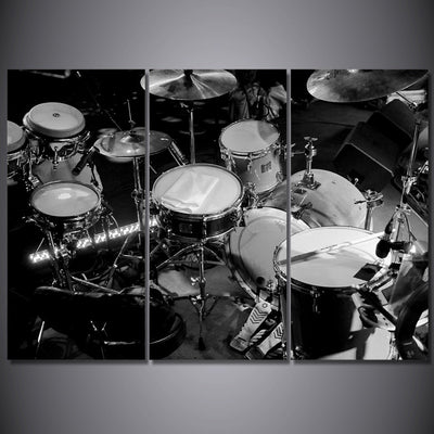 Limited Edition Black And White Drums Canvas