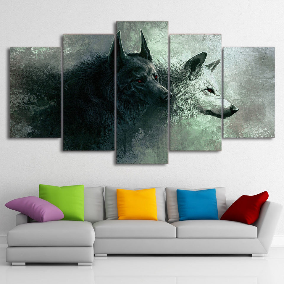 Limited Edition 5 Piece Wolf Lover Canvas