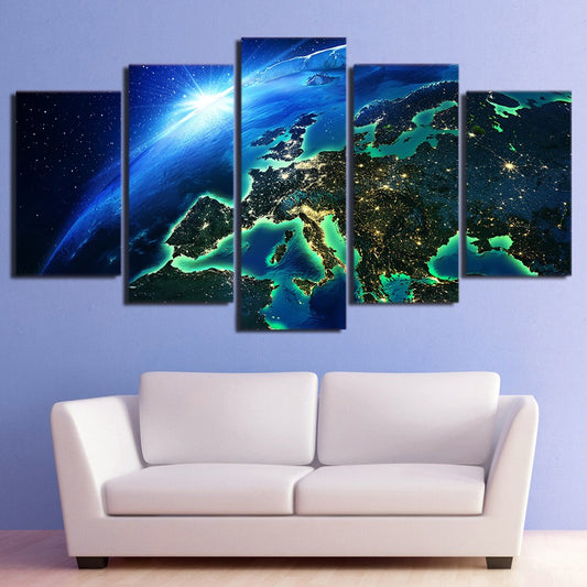 Limited Edition 5 Piece Earth Horizon Canvas