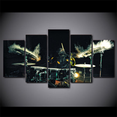 Limited Edition 5 Piece Drums Beating Canvas