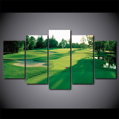 Limited Edition 5 Piece Golf Scenery Canvas