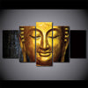 Limited Edition 5 Piece Golden Buddha Canvas