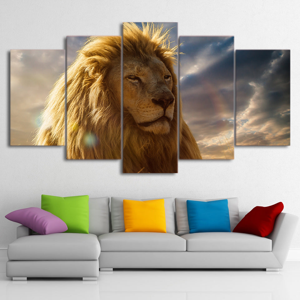 Limited Edition 5 Piece Lion Head Canvas