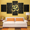 Limited Edition 5 Piece Golden Om Canvas