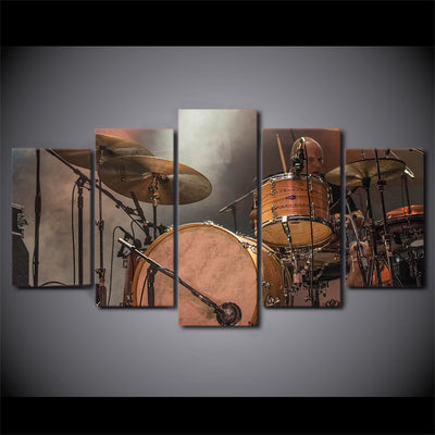 Limited Edition 5 Piece Metallic Drums Canvas