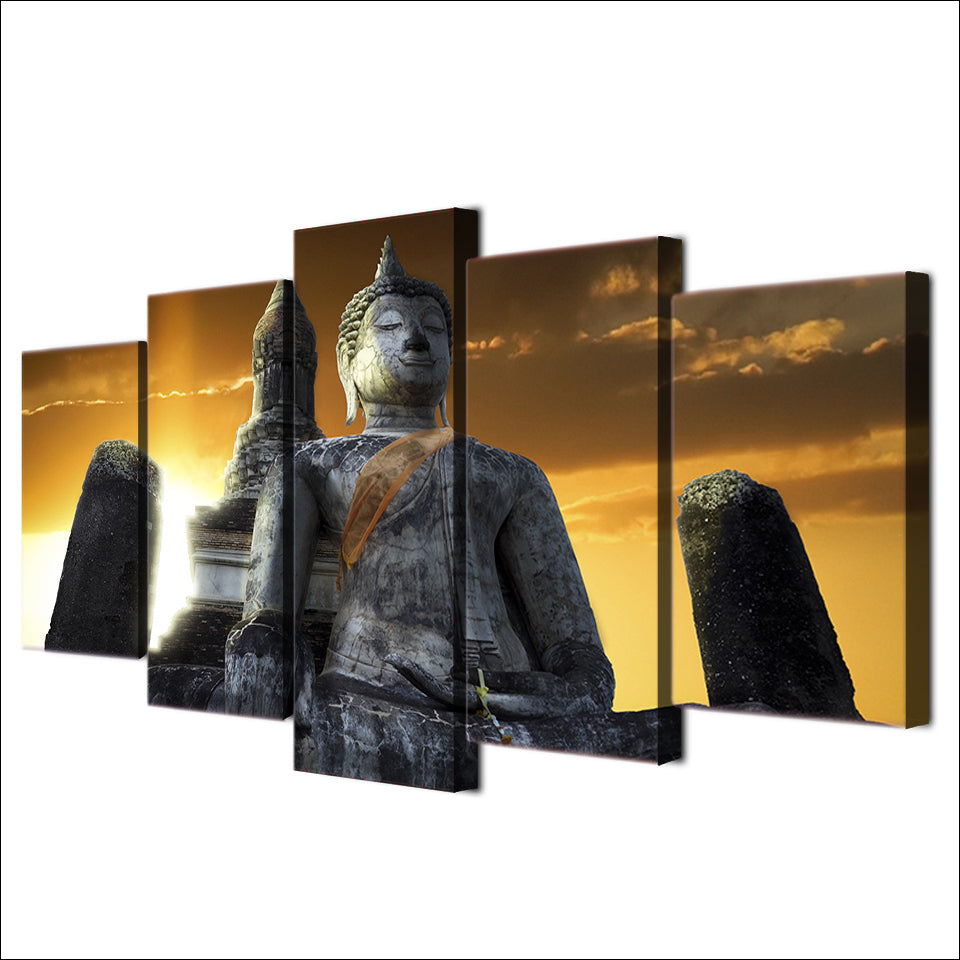 Limited Edition 5 Piece Buddha Sky Canvas