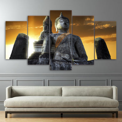 Limited Edition 5 Piece Buddha Sky Canvas