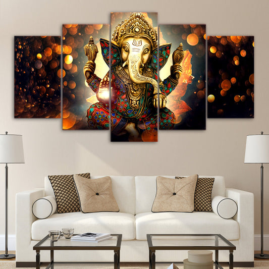 Limited Edition 5 Piece Ganesh Canvas