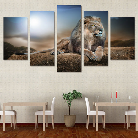 Limited Edition 5 Piece Lion Canvas