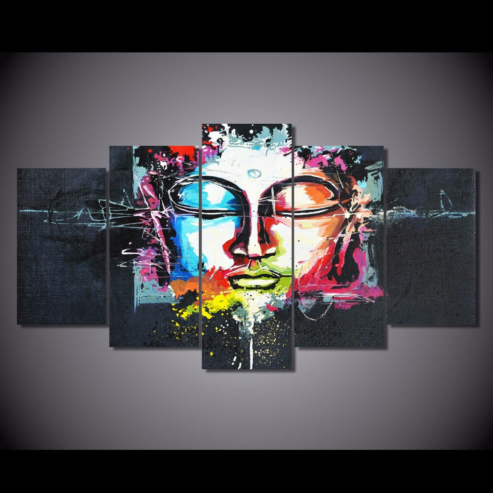 Limited Edition Colorful Buddha Canvas